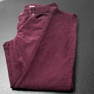 BURGUNDY J Crew Corduroy pants - red, fall, cords